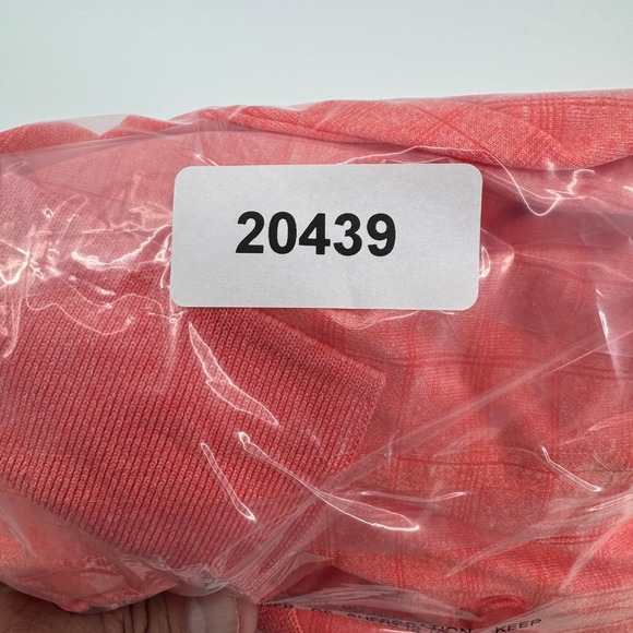 Haggar Cool 18 Pro Performance Golf Polo Shirt Coral Plaid XL Men Casual - Picture 9 of 9